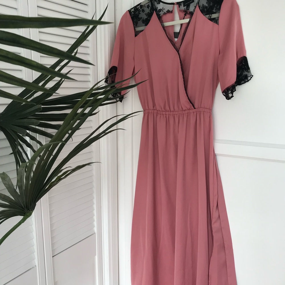 New silk wrap w/ lace by who what wear x target